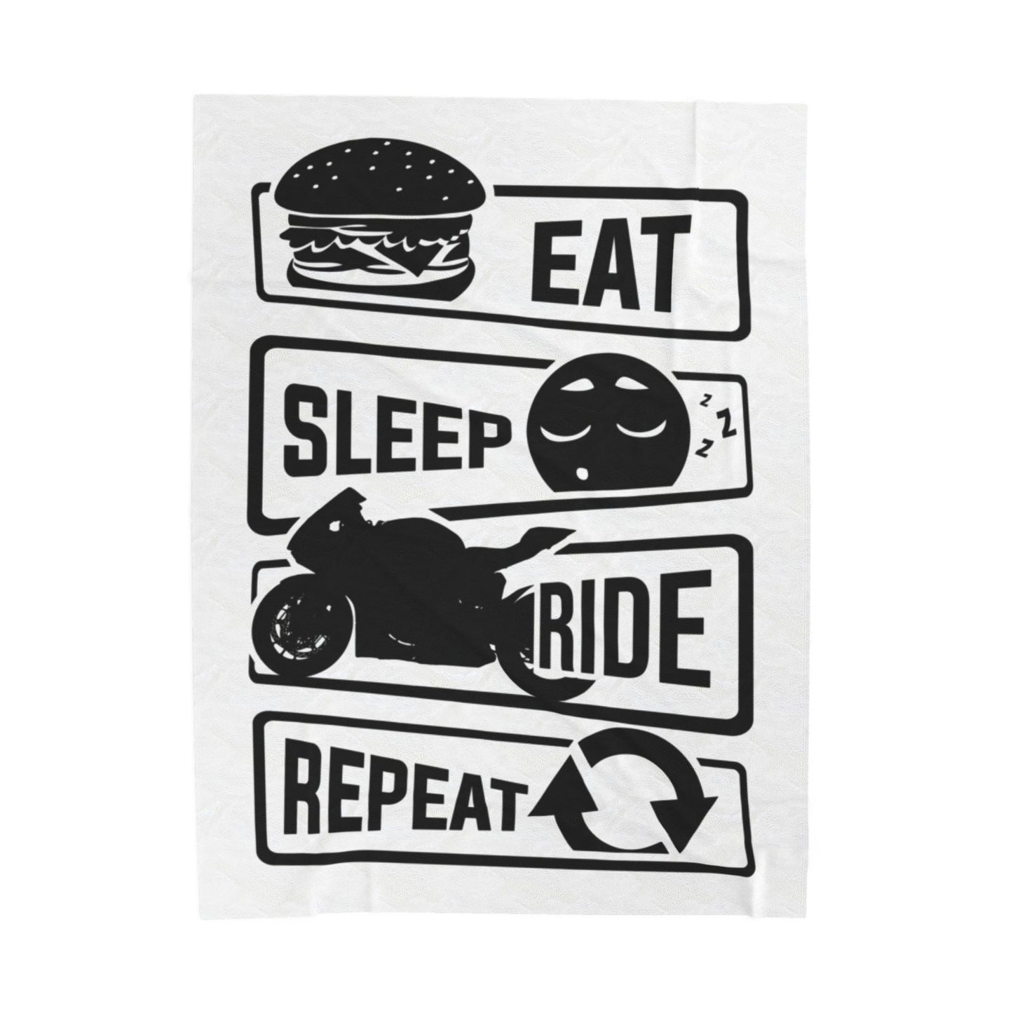 Motorcycle Lover's Velveteen Plush Blanket