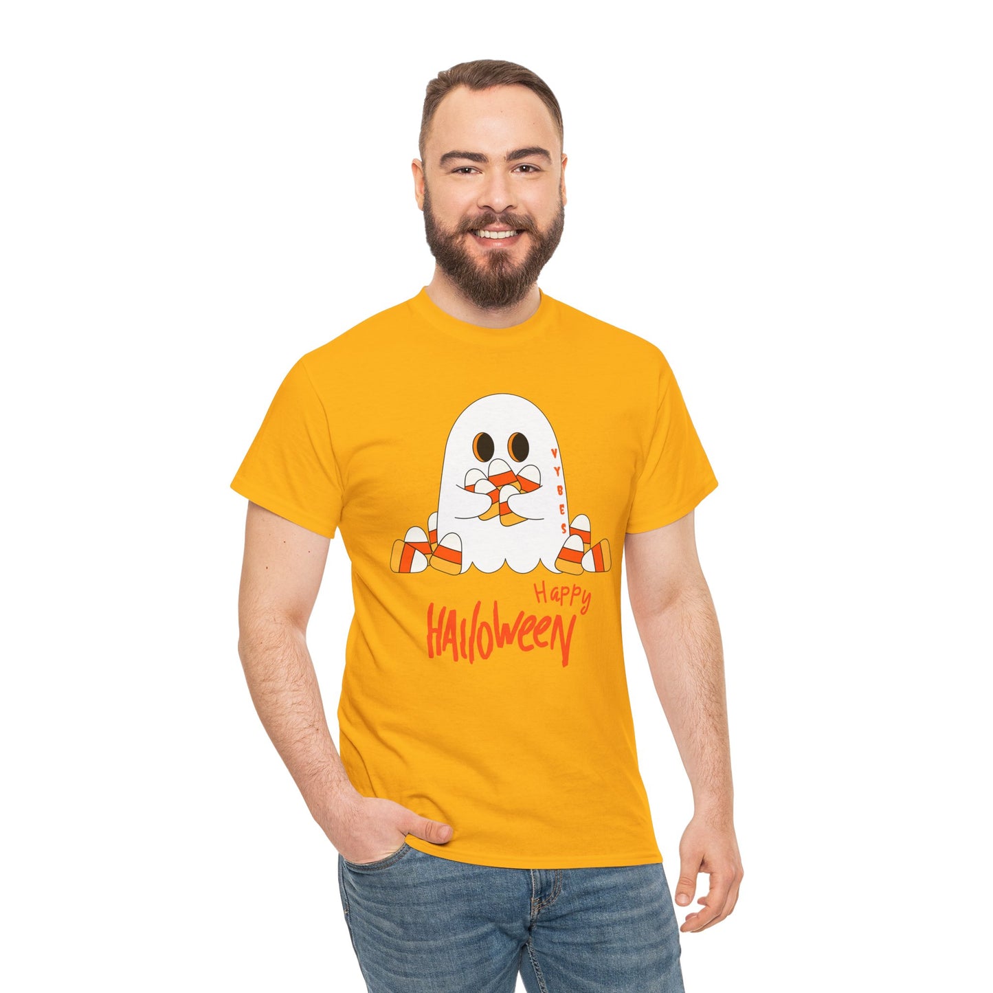 Candy Corn Ghost Vybes Tshirt