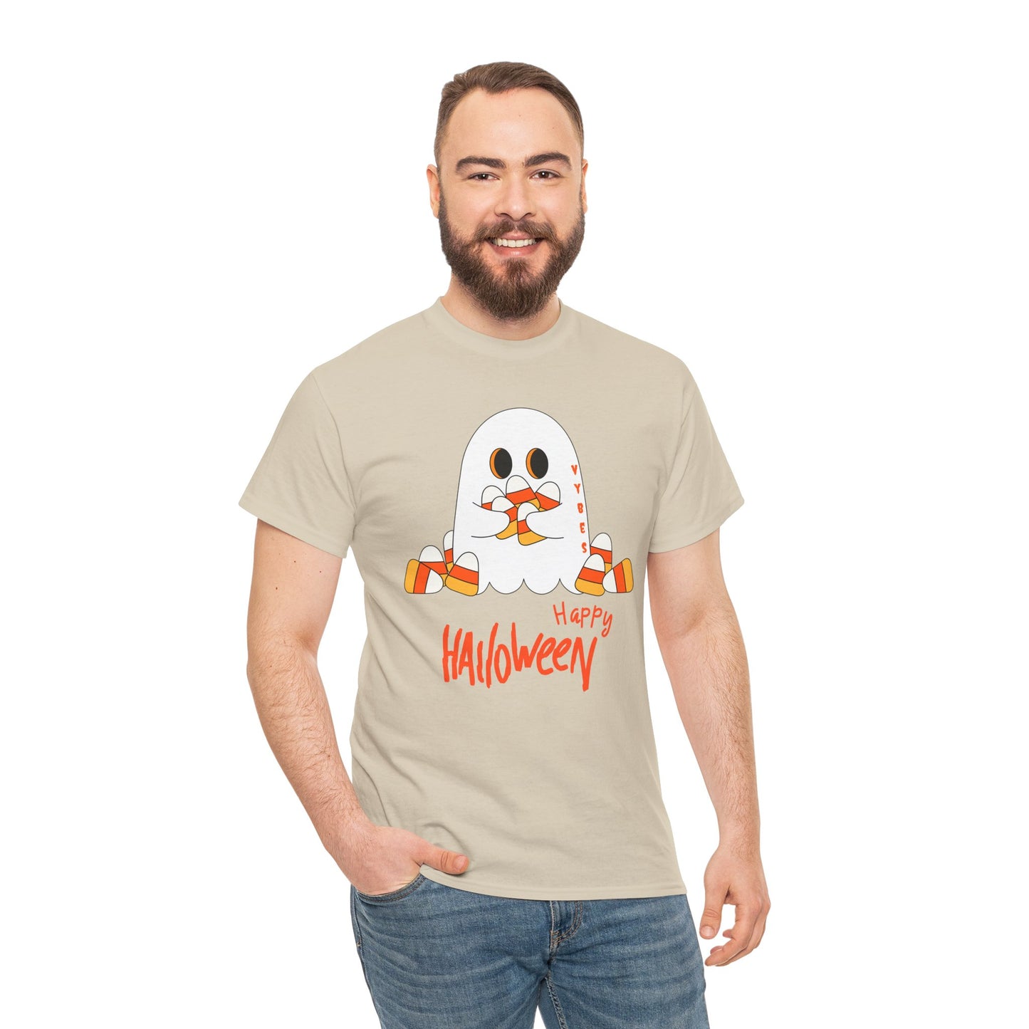 Candy Corn Ghost Vybes Tshirt