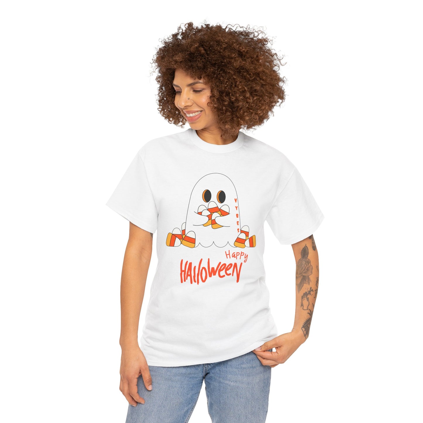 Candy Corn Ghost Vybes Tshirt