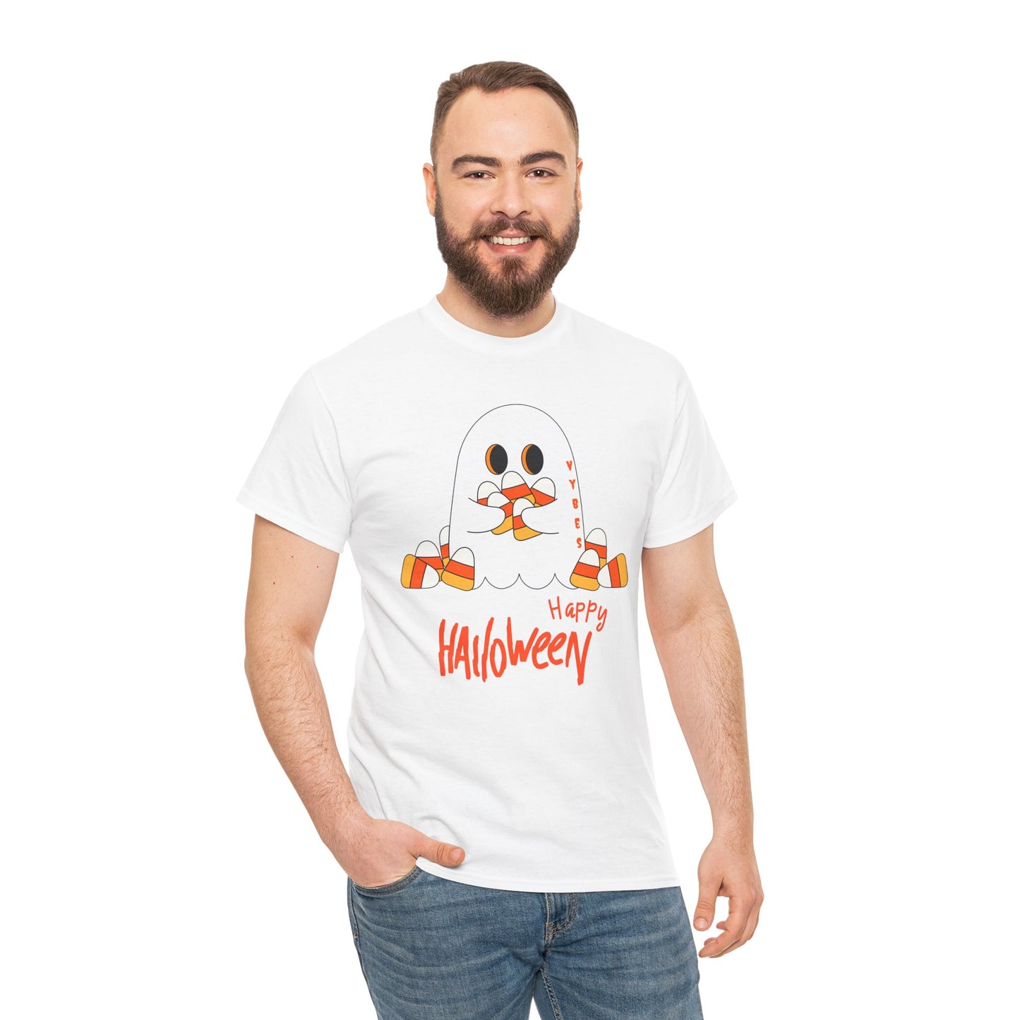 Candy Corn Ghost Vybes Tshirt