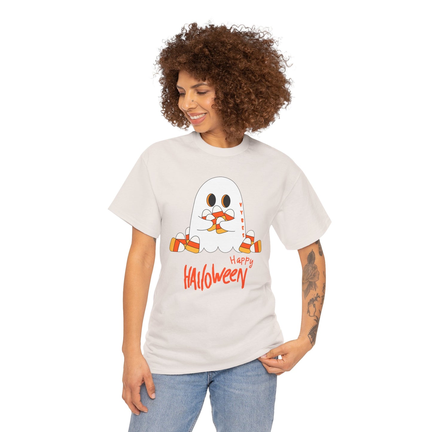 Candy Corn Ghost Vybes Tshirt