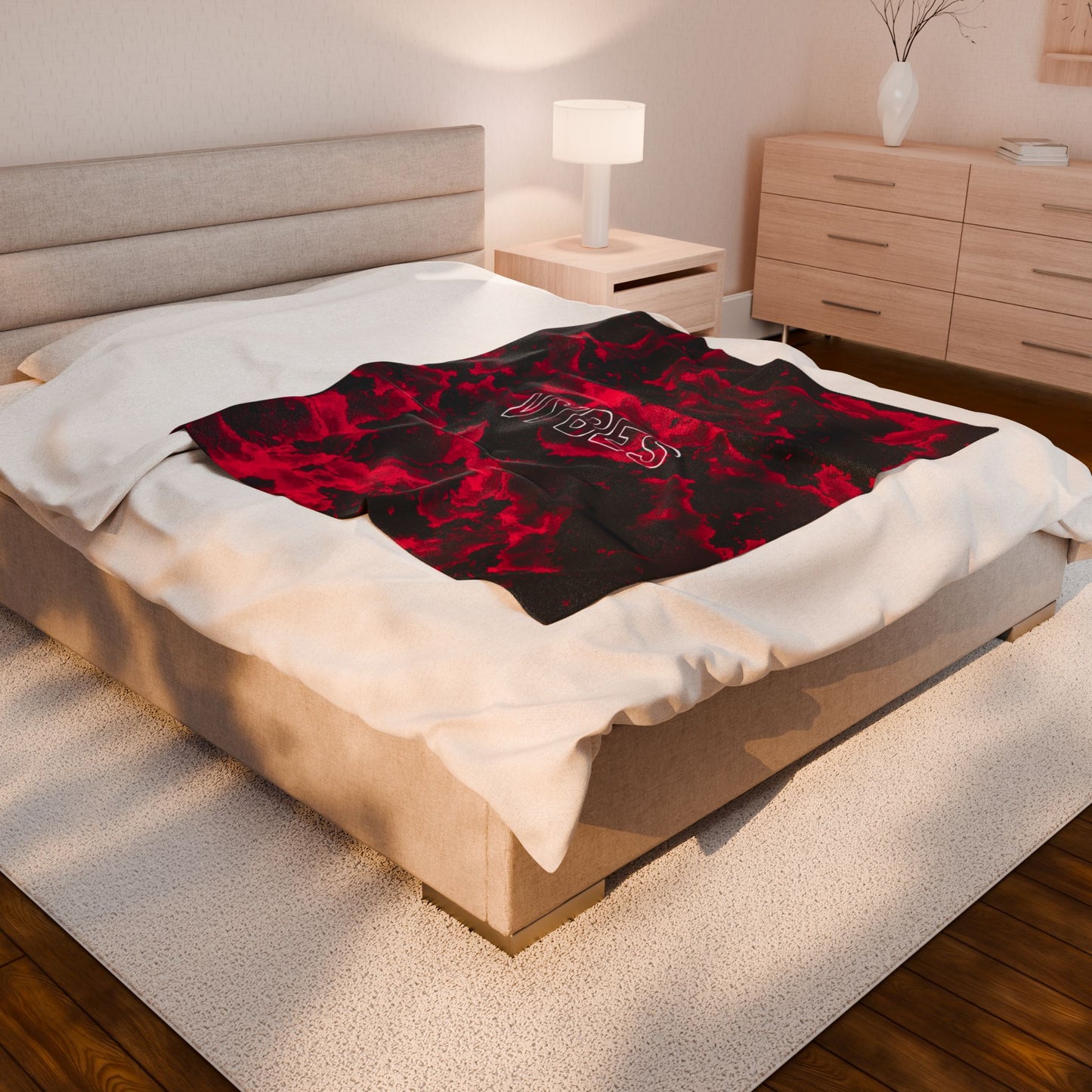 Vybes Lava Velveteen Plush Blanket