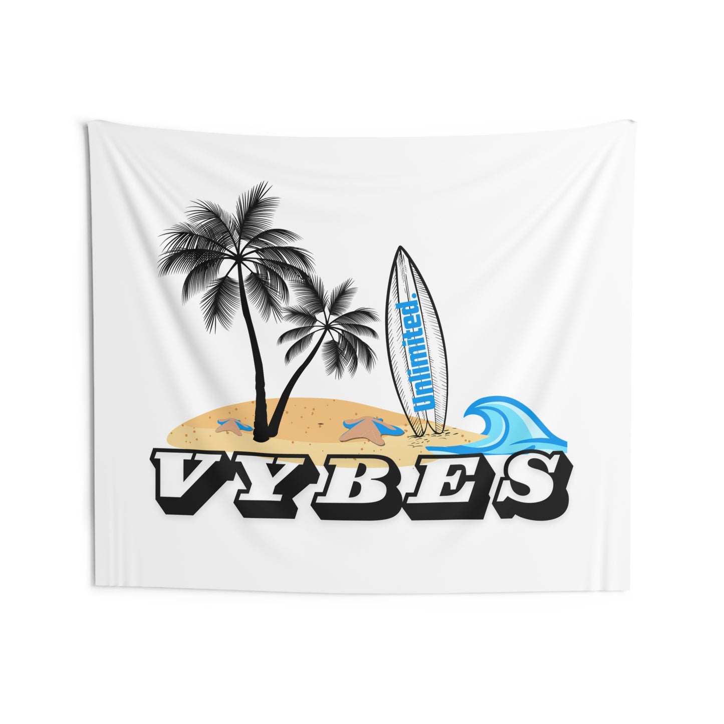 Beach Vybes Indoor Tapestry - Tropical Surf Decor