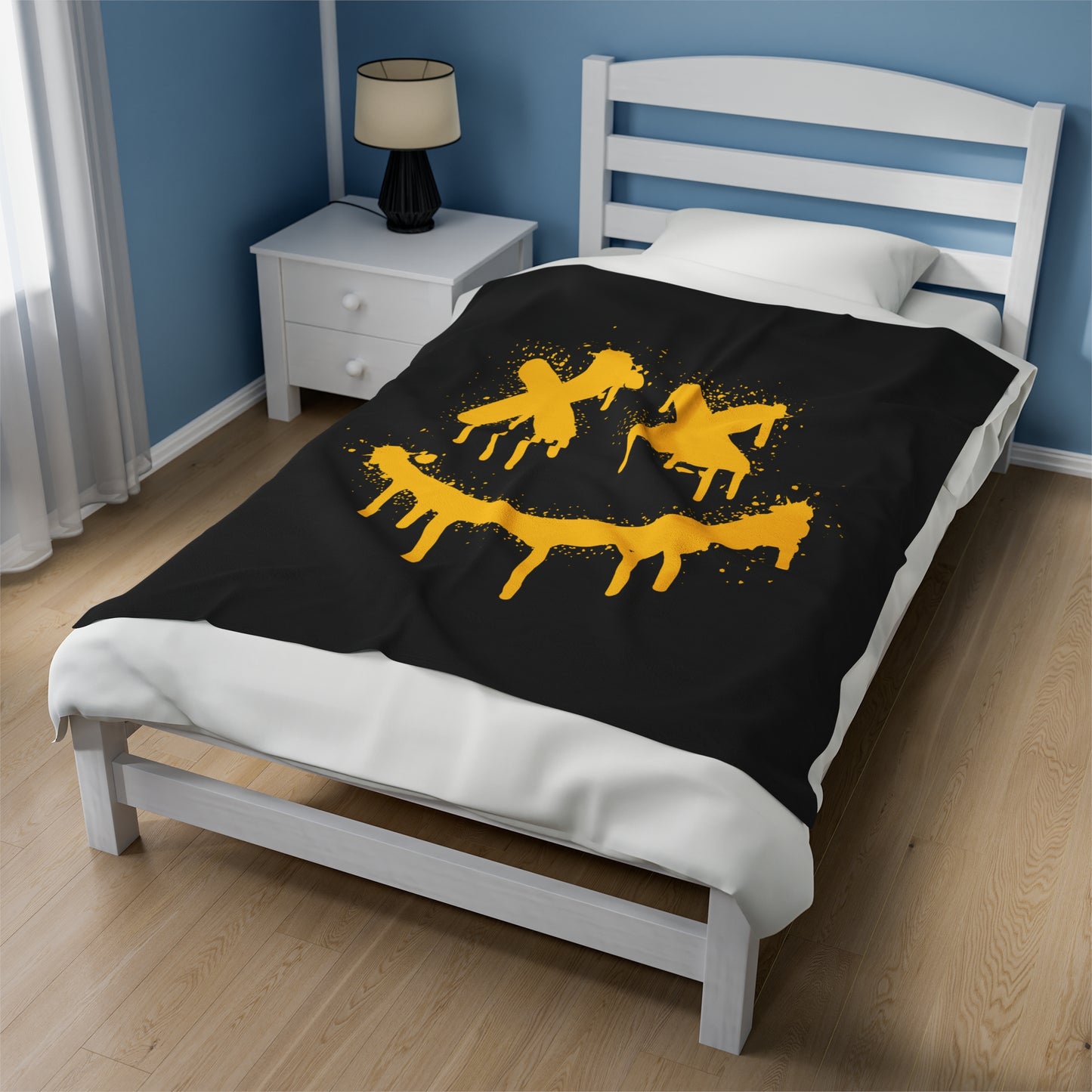 Smiley Vybes Velveteen Plush Blanket