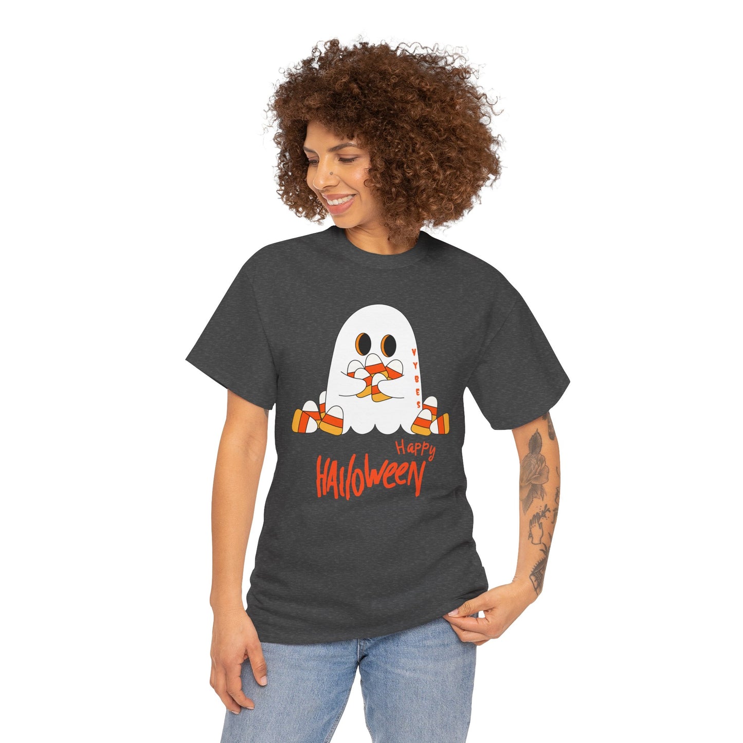 Candy Corn Ghost Vybes Tshirt