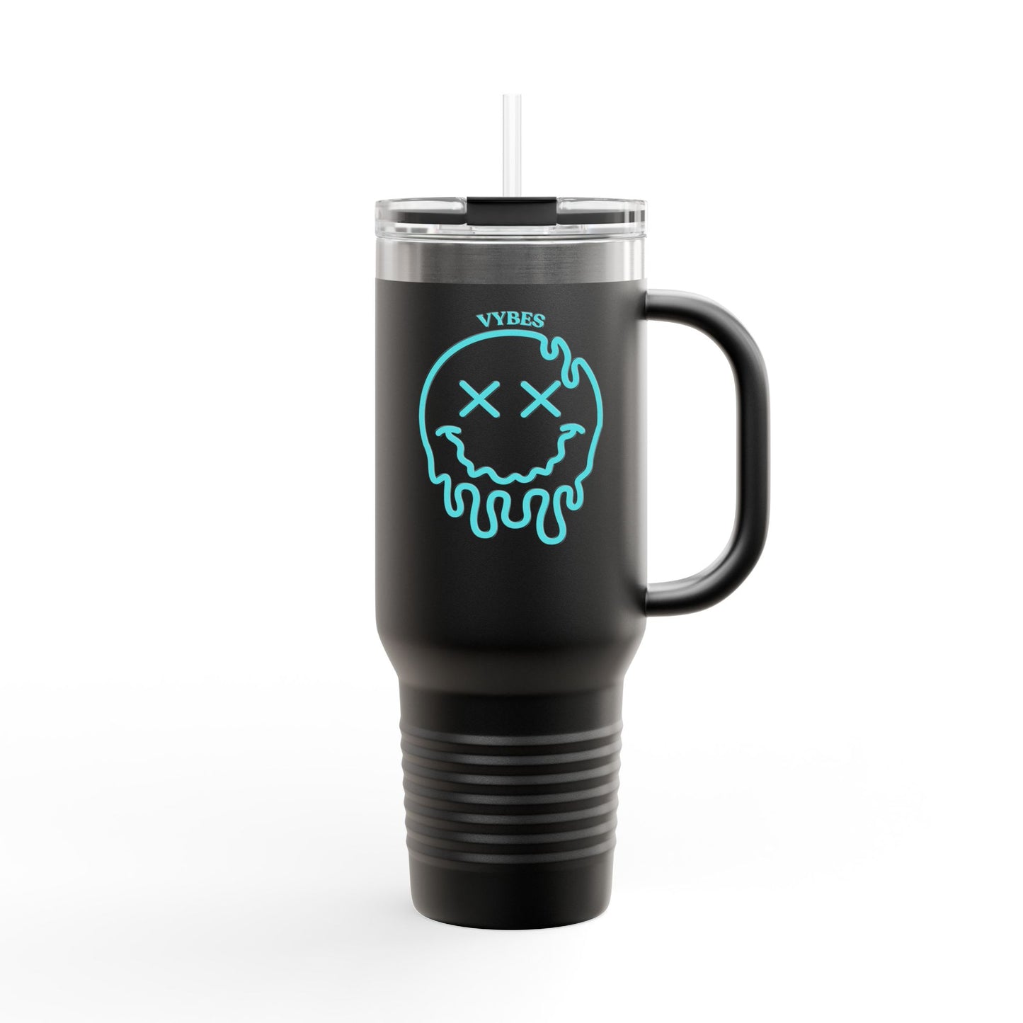 Smiley Vybes Insulated Travel Mug - 40oz