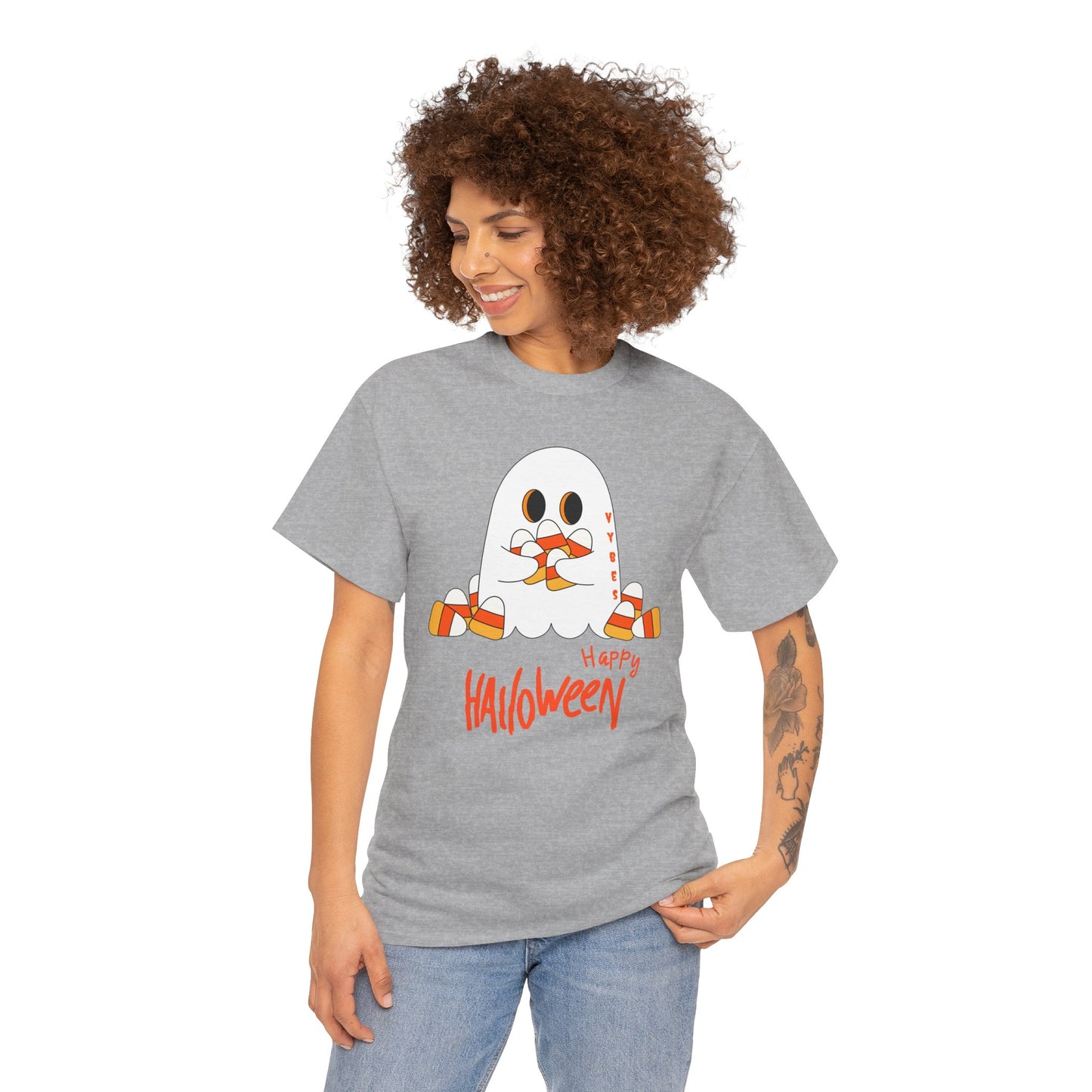 Candy Corn Ghost Vybes Tshirt