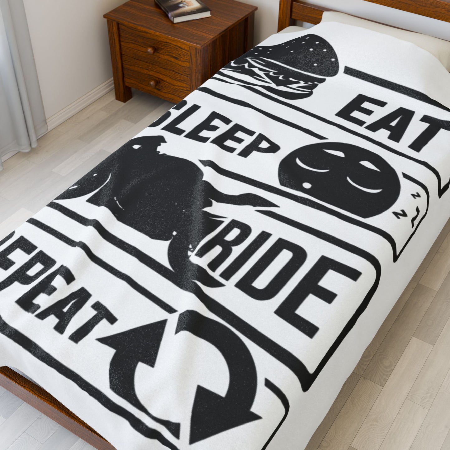 Motorcycle Lover's Velveteen Plush Blanket