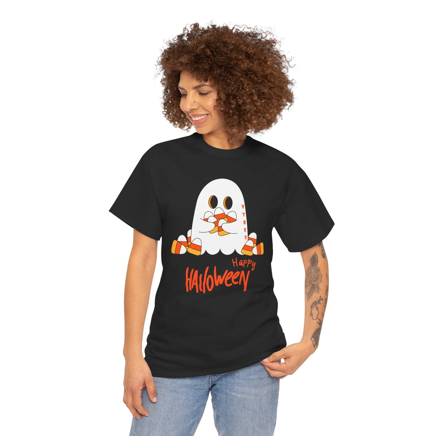 Candy Corn Ghost Vybes Tshirt