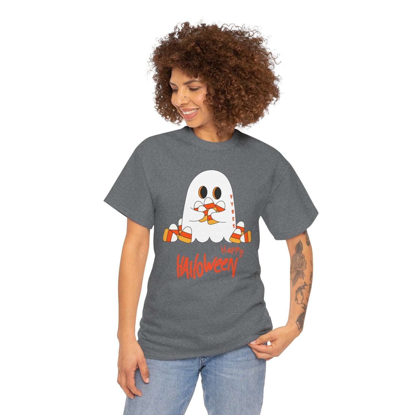 Candy Corn Ghost Vybes Tshirt