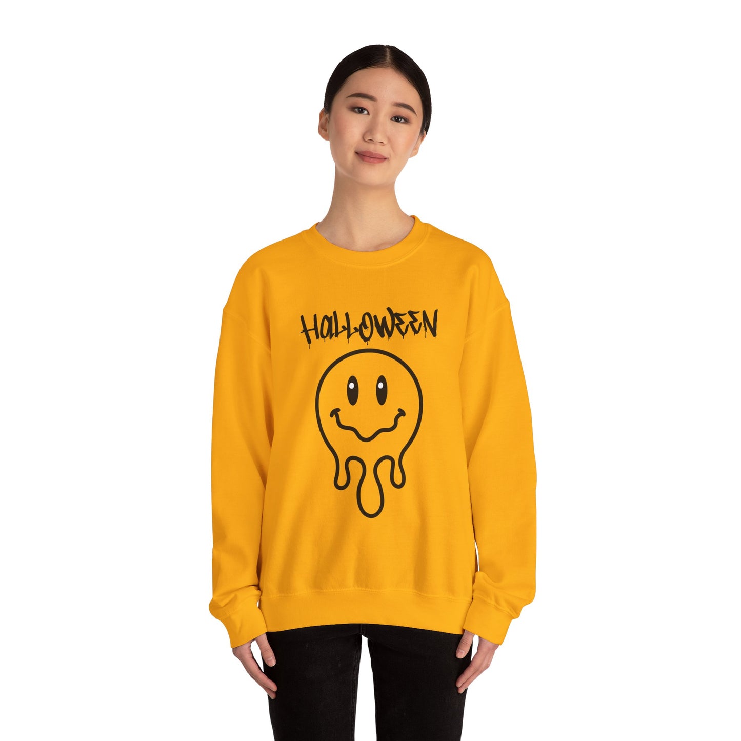 Halloween Melting Smiley Vybes Sweater