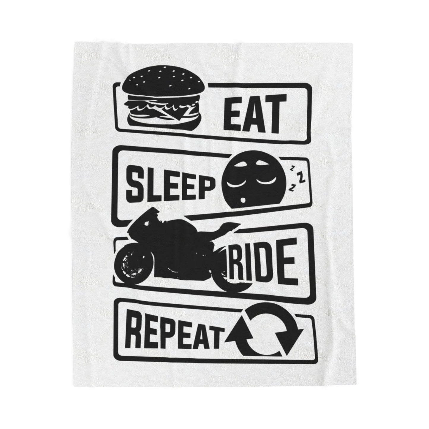 Motorcycle Lover's Velveteen Plush Blanket