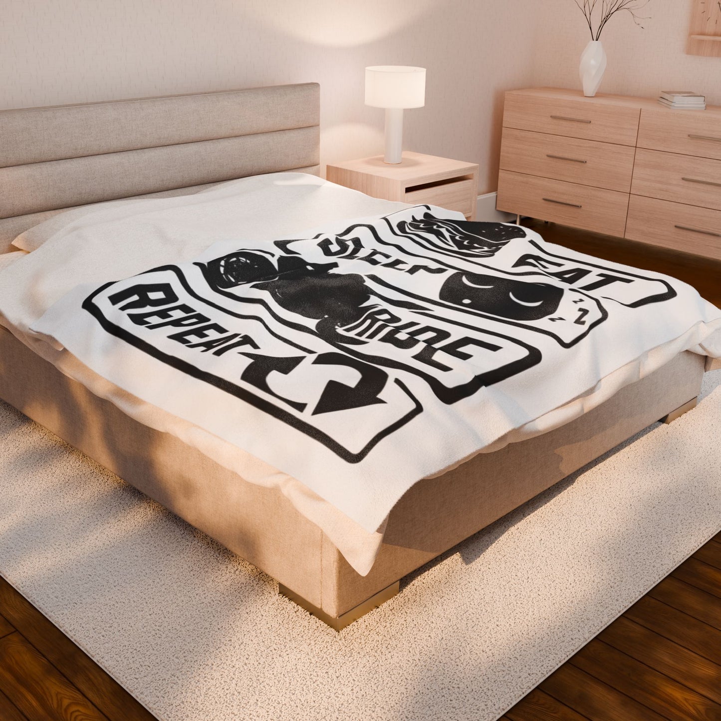 Motorcycle Lover's Velveteen Plush Blanket