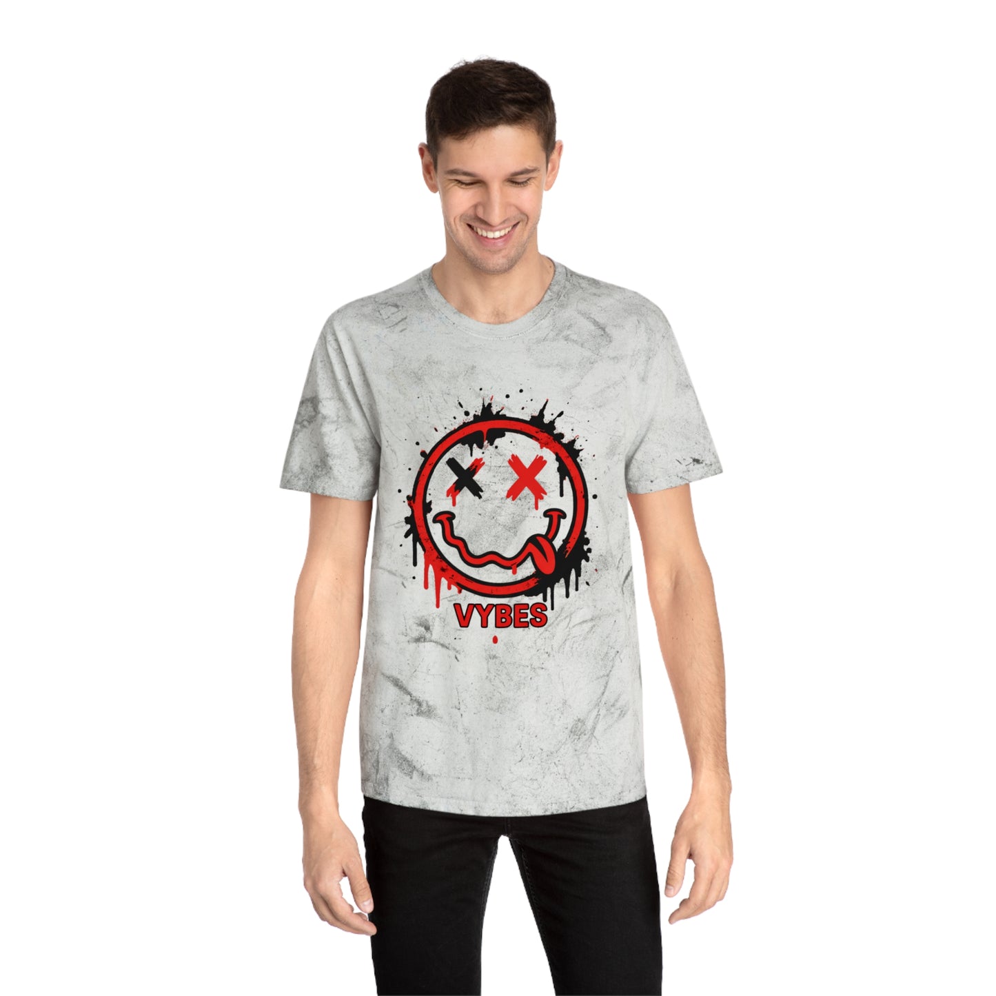 Tie-Dye Drip Smiley VYBES T-Shirt