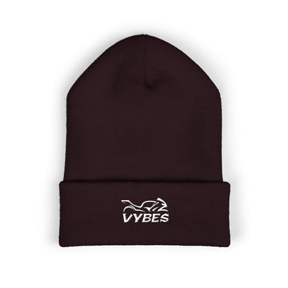 Embroidered Vybes Cuffed Beanie