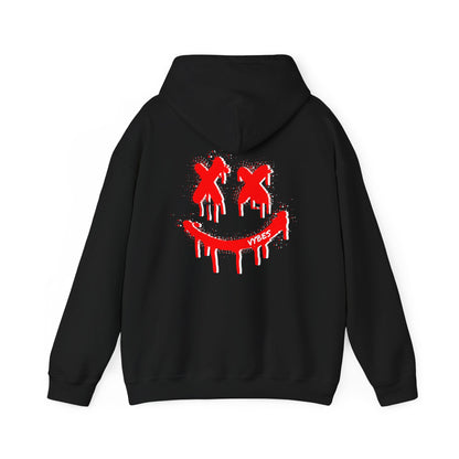 Red 3D Drip Smiley Face Hoodie