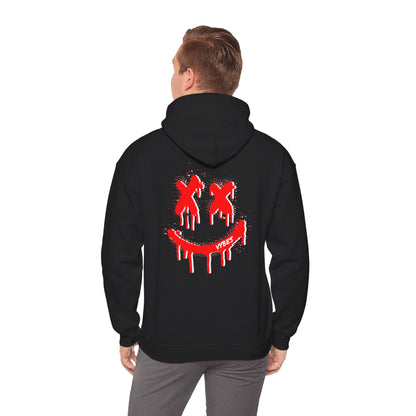 Red 3D Drip Smiley Face Hoodie