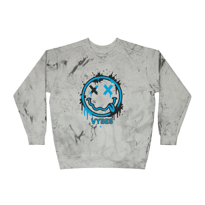 Tie-Dye Smiley Vybes Crewneck Sweatshirt