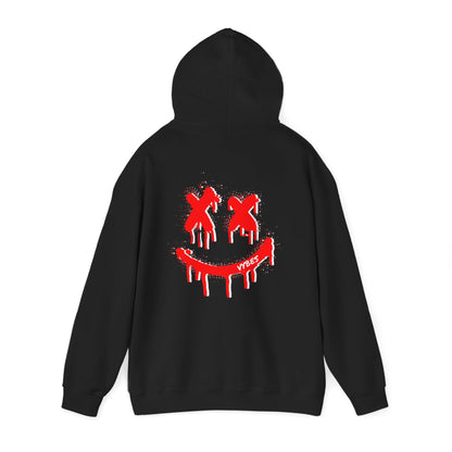 Red 3D Drip Smiley Face Hoodie