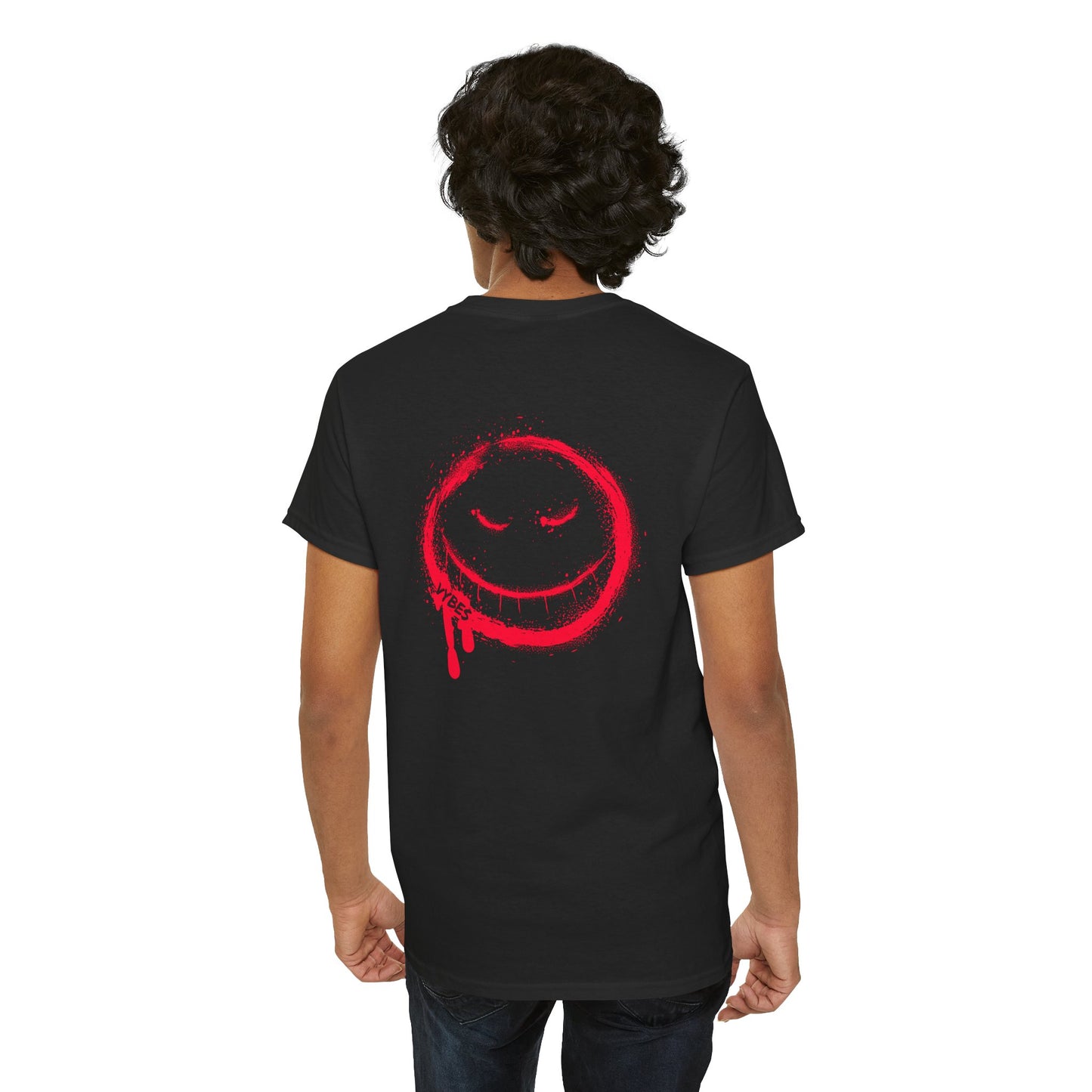 Red Drip Smiley Tee