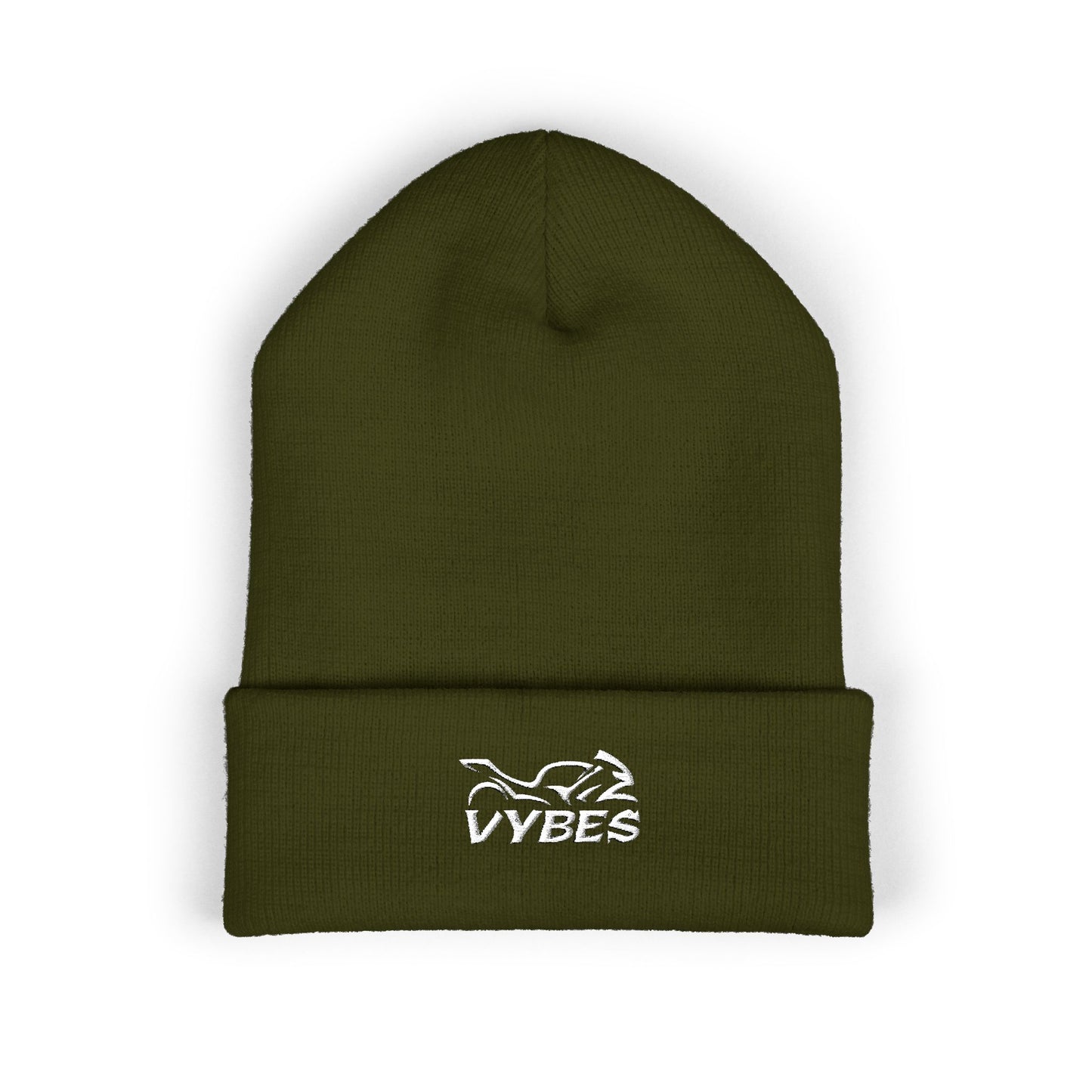 Embroidered Vybes Cuffed Beanie