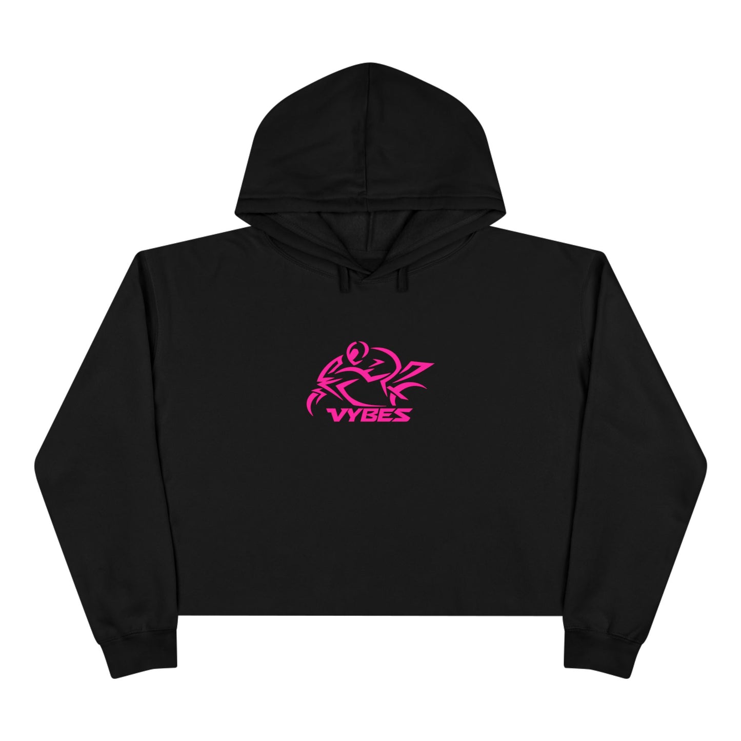 Vybes Pink Rider Crop Hoodie