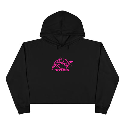 Vybes Pink Rider Crop Hoodie