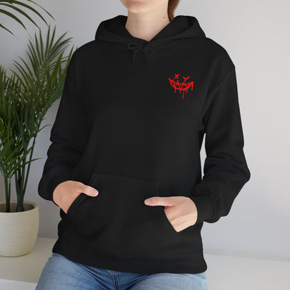 Red Drippy Smiley Vybes Hoodie