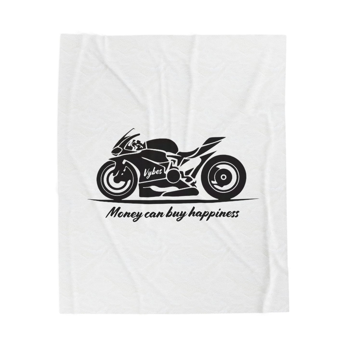 Velveteen Plush Blanket - Money Can Buy Happiness