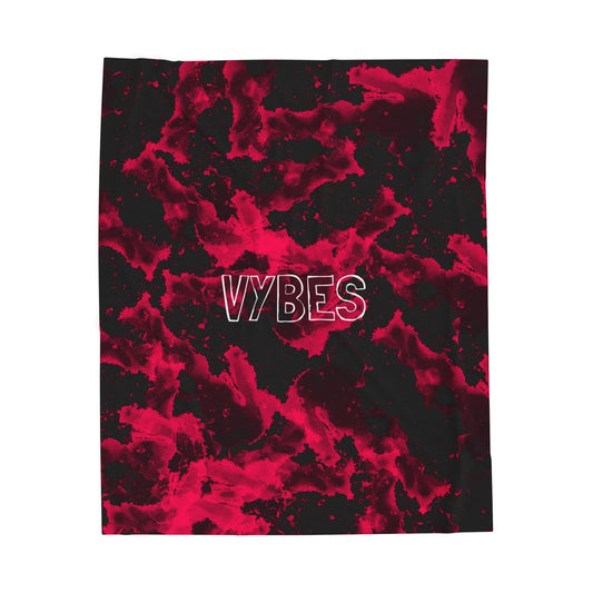 Vybes Lava Velveteen Plush Blanket