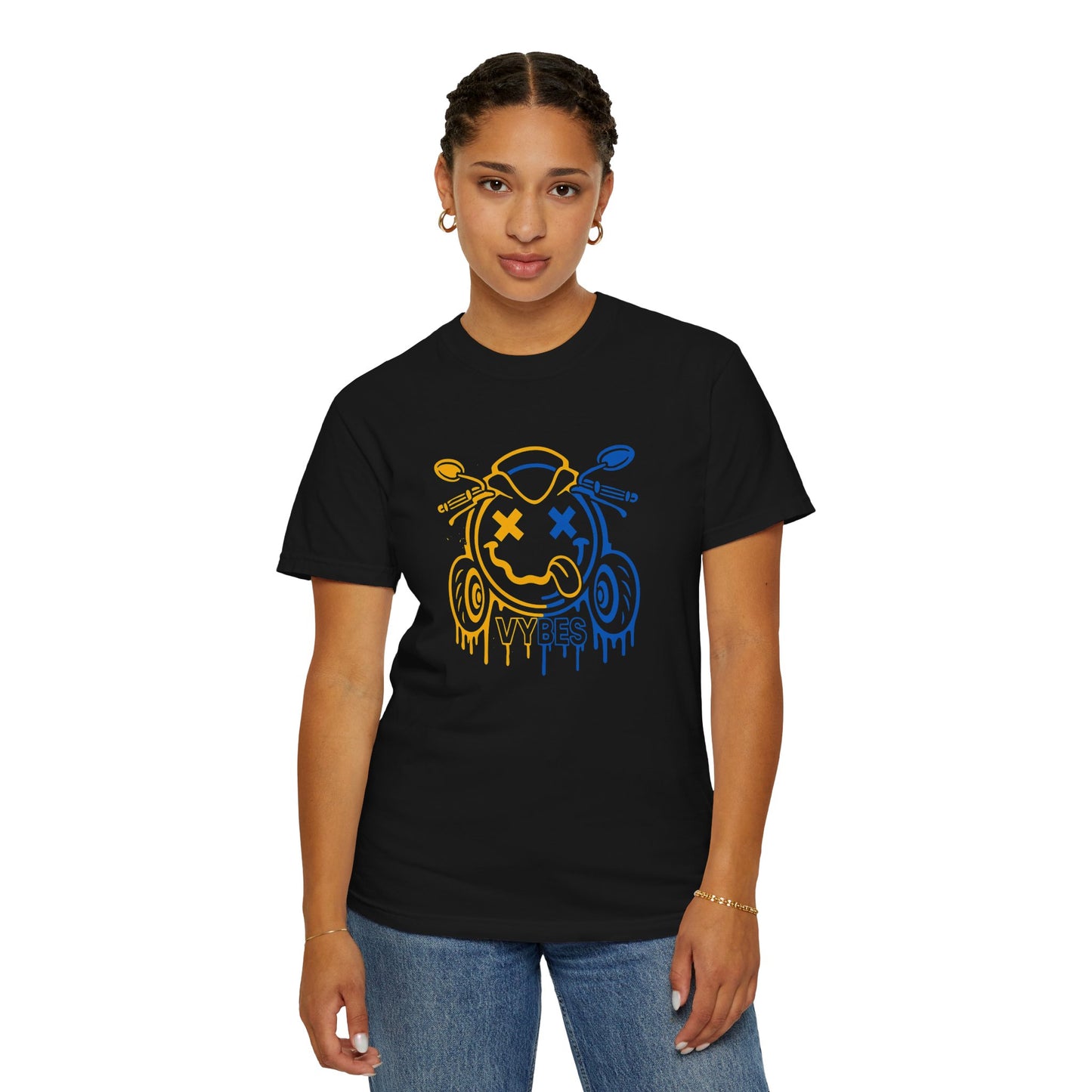 Smiley Motorbike Drip T-Shirt
