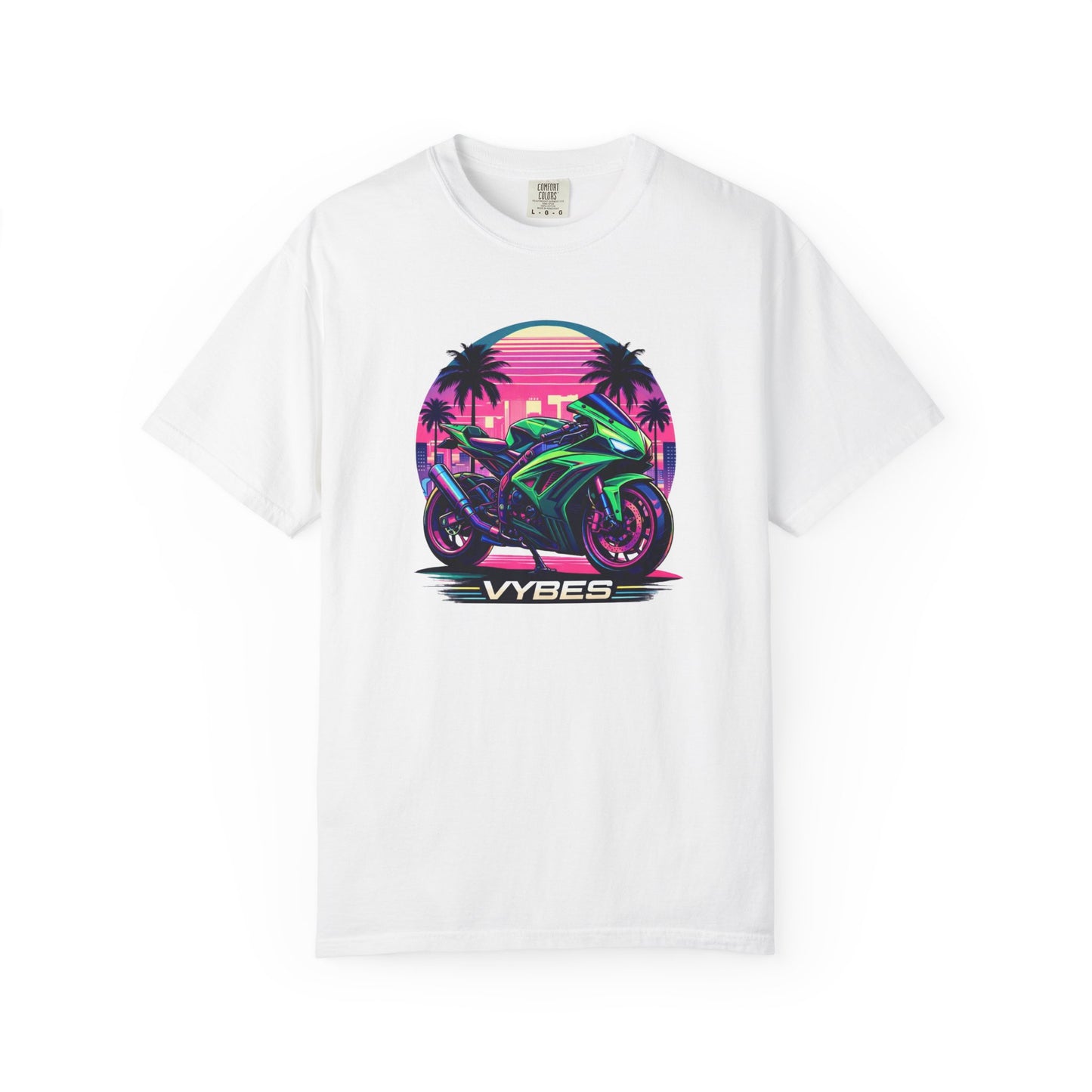 Retro Neon Motorcycle T-Shirt