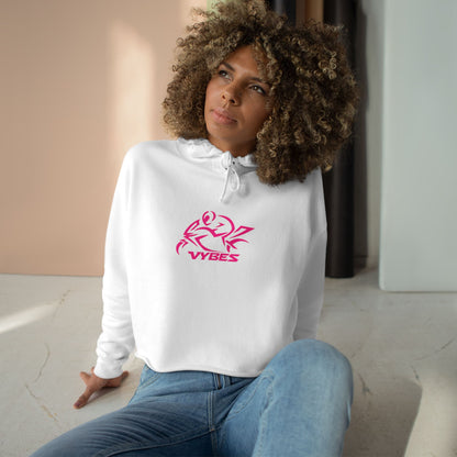 Vybes Pink Rider Crop Hoodie