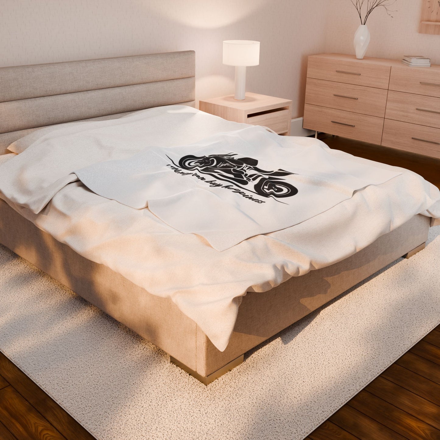 Velveteen Plush Blanket - Money Can Buy Happiness