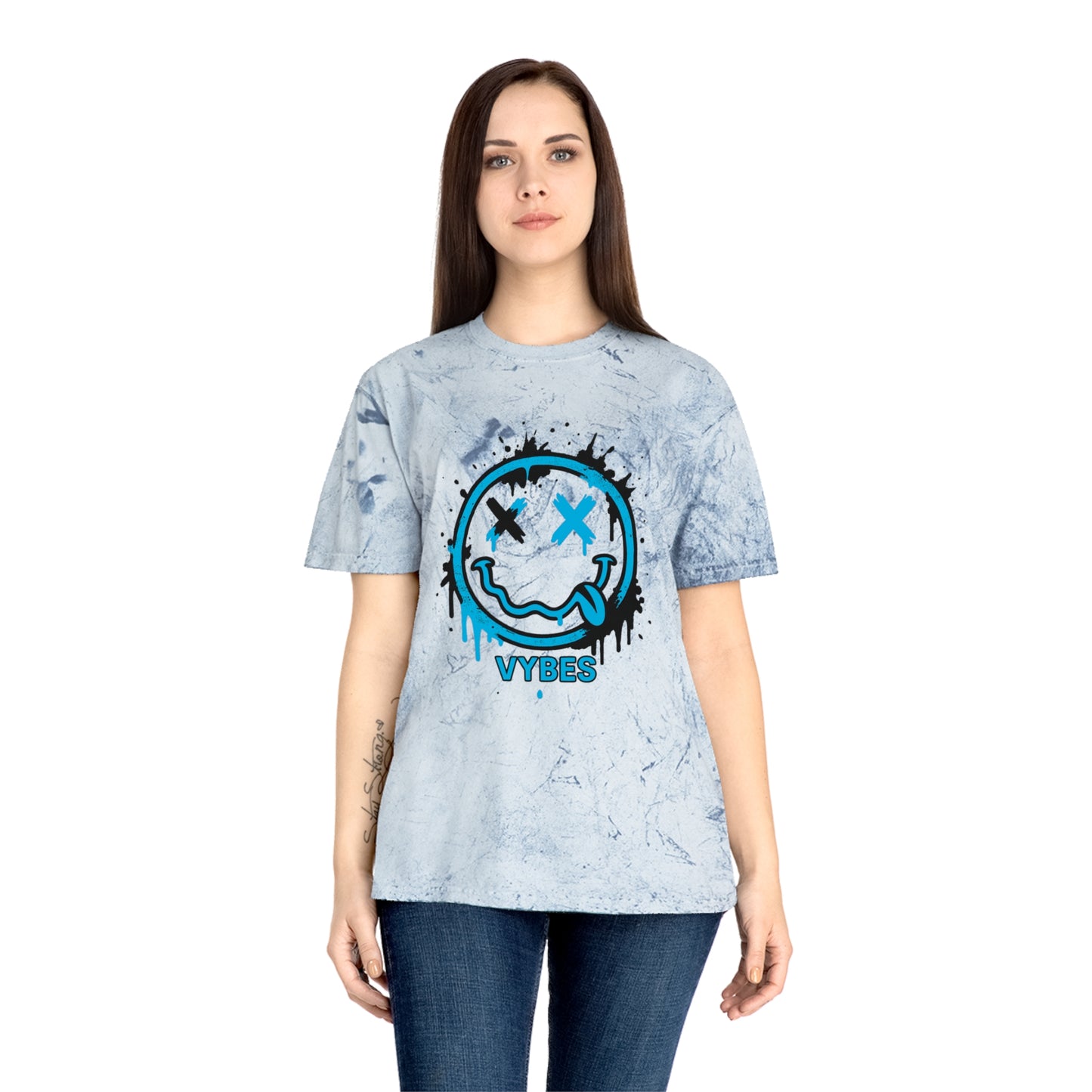 Tie-Dye Drip Smiley VYBES T-Shirt