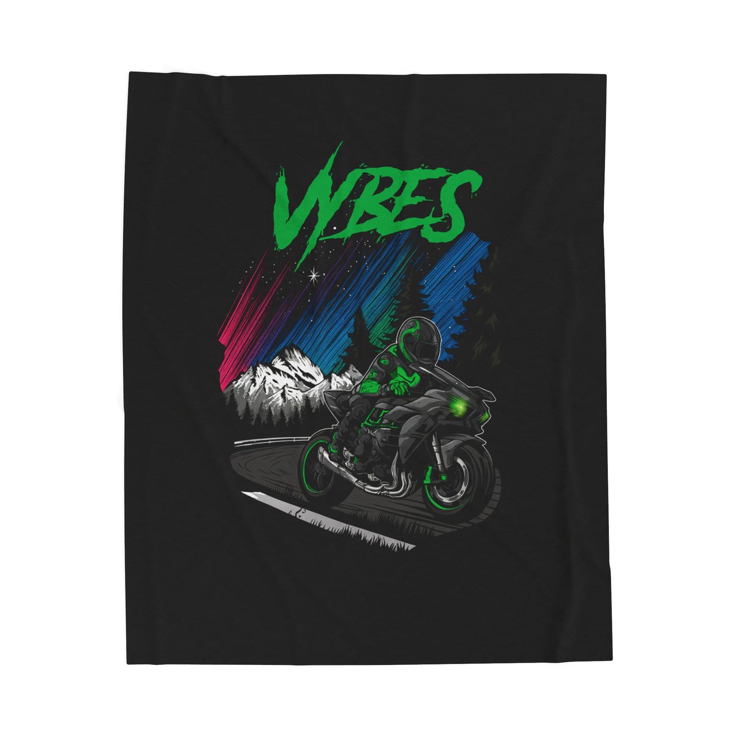 Vybes Mountain Velveteen Plush Blanket