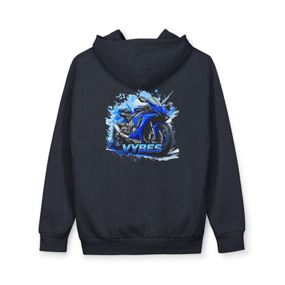 Blue Sportbike Heavyweight Hoodie