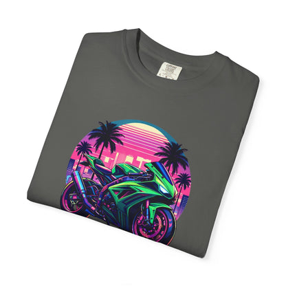 Retro Neon Motorcycle T-Shirt