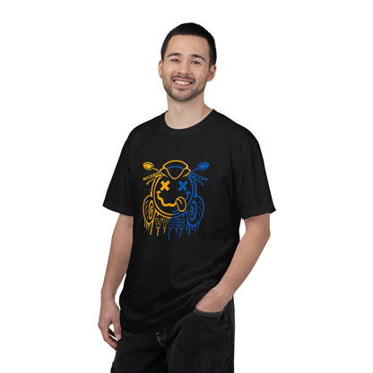 Smiley Motorbike Drip T-Shirt