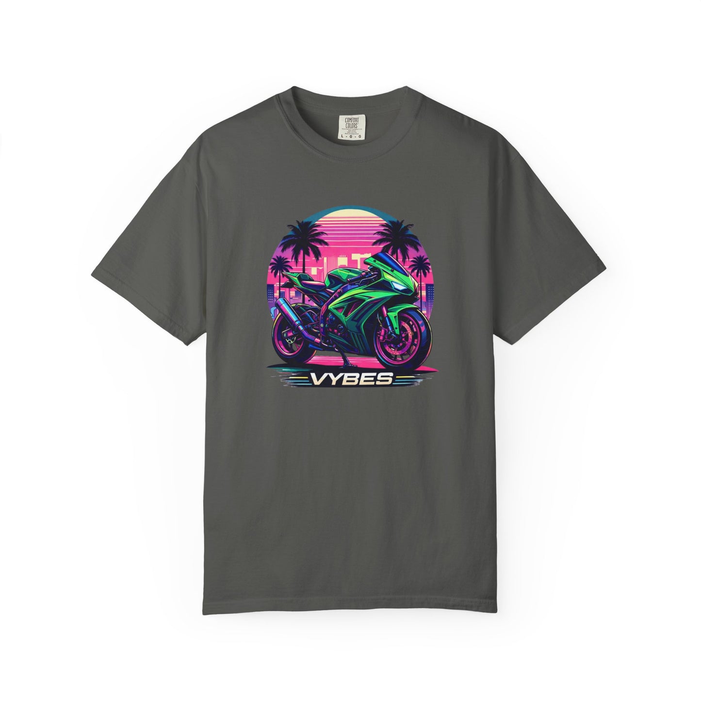 Retro Neon Motorcycle T-Shirt