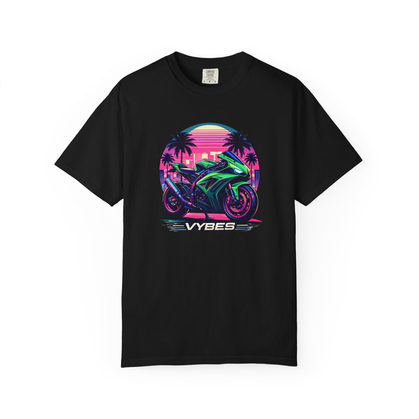 Retro Neon Motorcycle T-Shirt