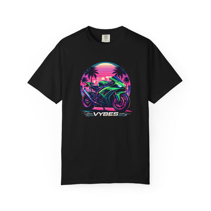 Retro Neon Motorcycle T-Shirt