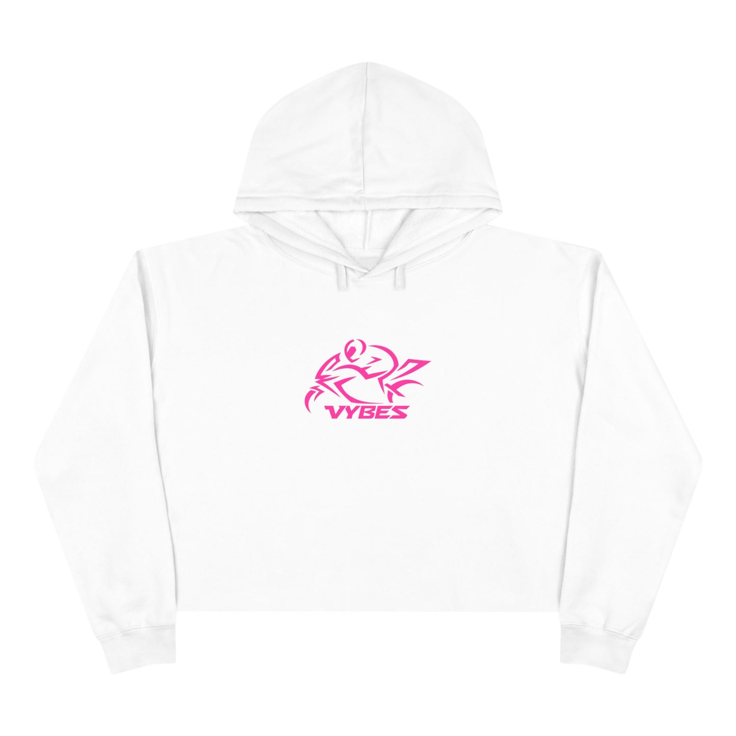 Vybes Pink Rider Crop Hoodie