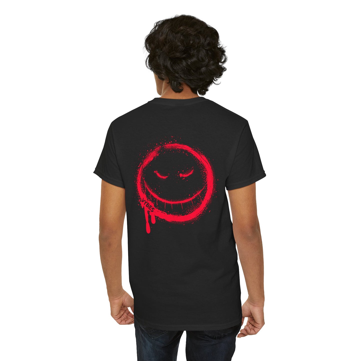 Red Drip Smiley Tee