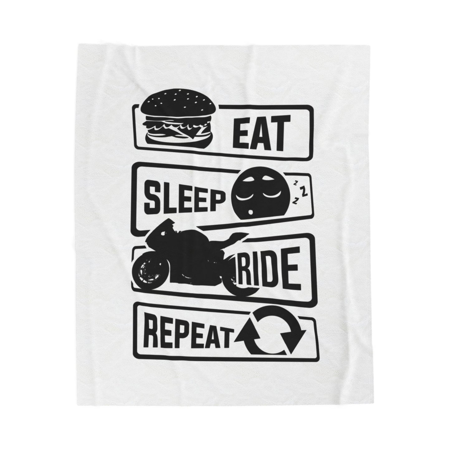 Motorcycle Lover's Velveteen Plush Blanket