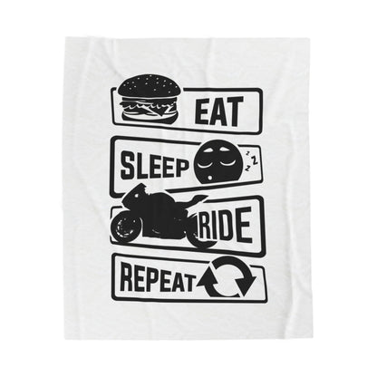 Motorcycle Lover's Velveteen Plush Blanket