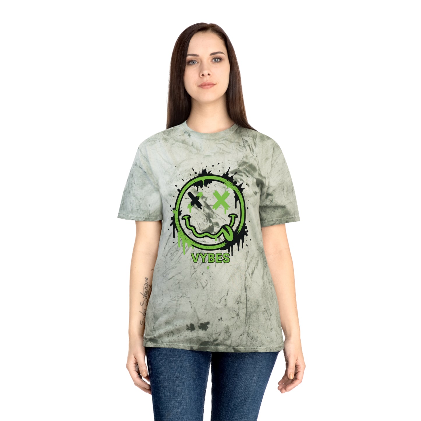 Tie-Dye Drip Smiley VYBES T-Shirt