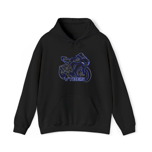 Neon Outline Sportbike Hoodie