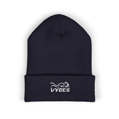 Embroidered Vybes Cuffed Beanie